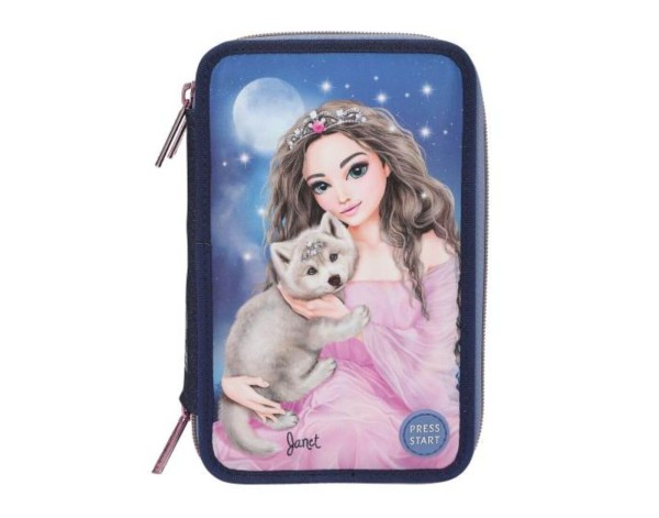 TOPModel 3 Fach Federtasche LED WOLF