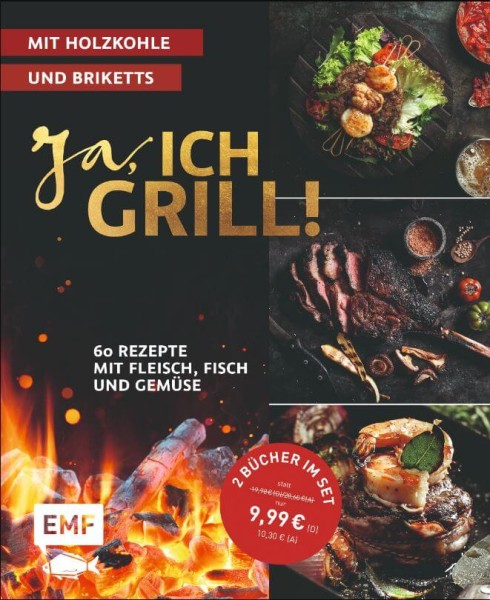 Ja, ich grill! – Mit Holzkohle und Briketts: Doppelt gut – 2 Bücher im Set