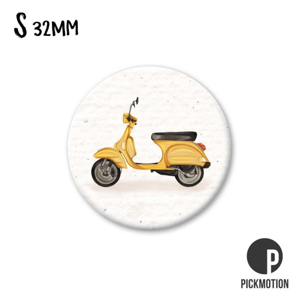 Magnet S yellow moped