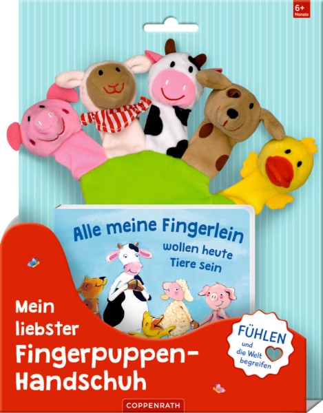 Fingerpuppen-Hand.-Set: Alle meine Fingerlein... (fühlen&begreifen)