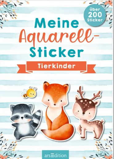 Meine Aquarell-Sticker – Tierkinder