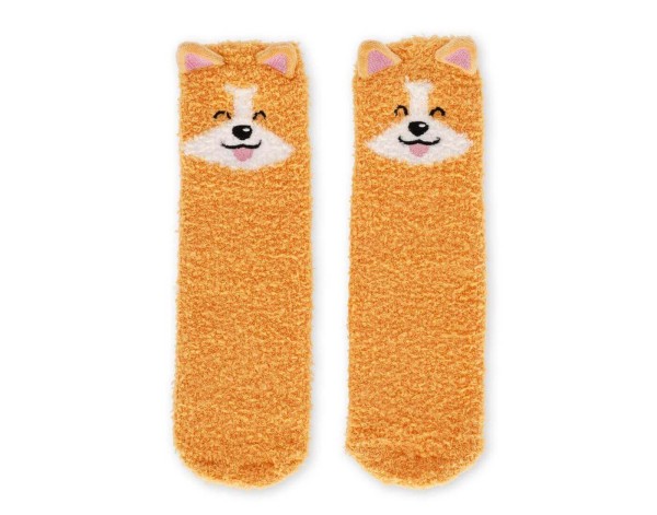 Rutschfeste Socken - Corgi - Größe 35-42