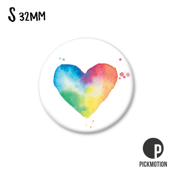 Magnet S rainbow heart