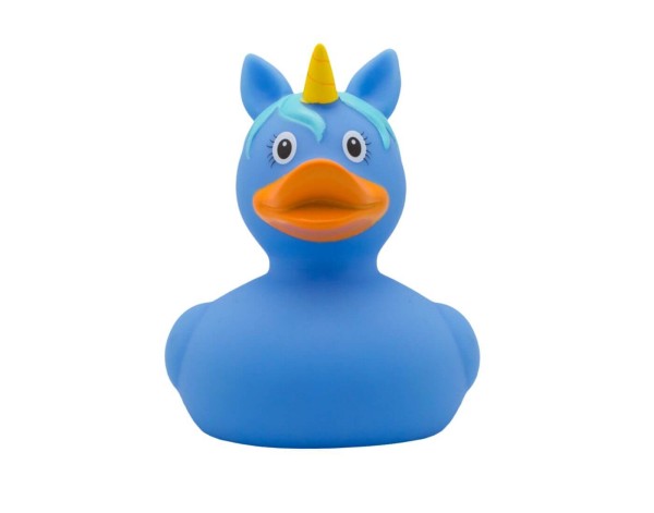 Badeente Einhorn hellblau