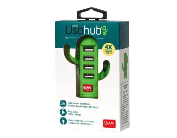 USB Hub mit 4 Ports Kaktus