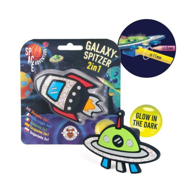 SPACE ADVENTURE Doppelspitzer GitD, 2-fach sortiert