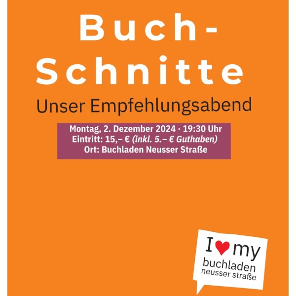 Eintritt Buchschnitte - unser ganz persönlicher Empfehlungsabend