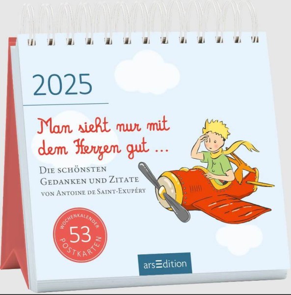 Postkartenkalender Man sieht nur mit dem Herzen gut 2025