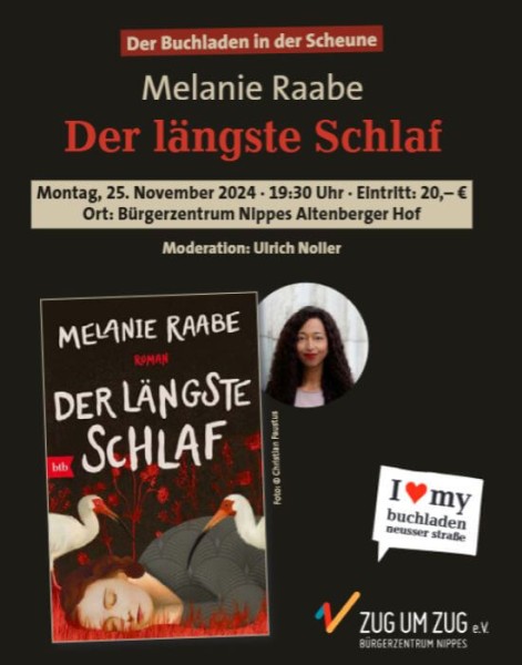 Eintritt Lesung mit Melanie Raabe: Der längste Schlaf